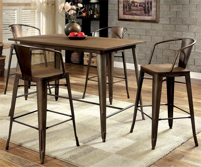 中式（shì）複古不鏽（xiù）鋼酒吧吧台高腳椅