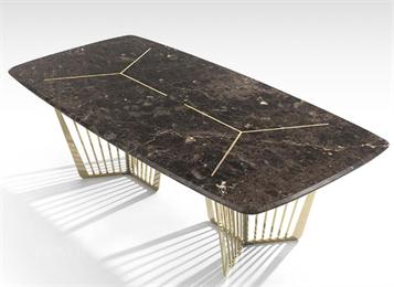 北歐風不鏽鋼酒吧長方桌