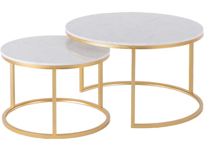 輕奢土豪金不鏽鋼酒吧小圓桌