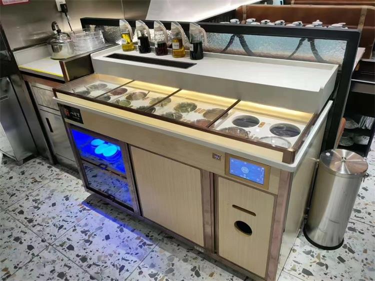 八合裏火（huǒ）鍋自助醬料台 冷藏保鮮調料台 智能多功能醬（jiàng）料台（tái）