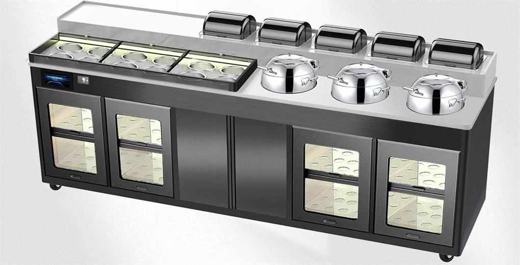 韓式烤肉店智能多功能調料台消毒櫃冷藏醬料台