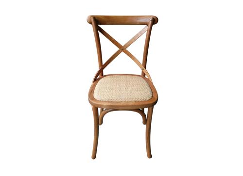 美式鄉村風格咖啡廳背叉椅/實木餐椅/交叉（chā）椅