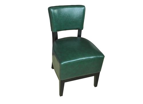 簡約實木(mù)休閑皮革咖啡店椅子