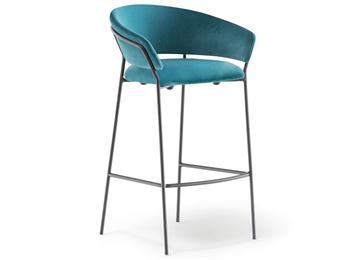 現代咖啡（fēi）館休閑（xián）簡約不鏽鋼高腳吧椅