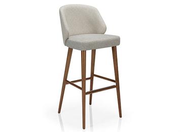 現代休閑中式（shì）實木吧椅咖（kā）啡廳家具