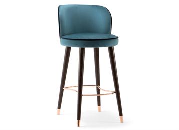 現代咖啡廳輕奢不鏽鋼（gāng）高腳吧椅