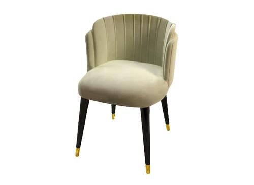 時尚創意絨布椅（yǐ）子 咖啡廳（tīng）休閑實木椅