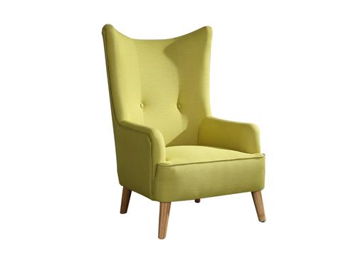 北歐單人沙發椅 布藝簡約現代休（xiū）閑咖啡廳老虎椅