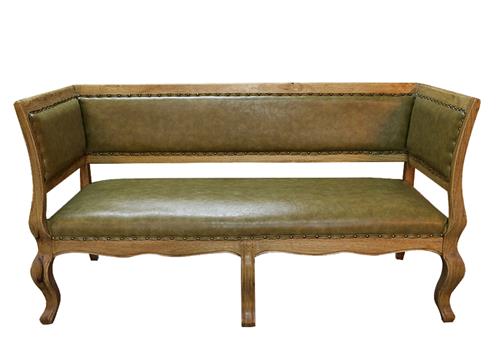 水曲柳沙發 漫咖啡（fēi）廳複古（gǔ）實木三人沙發