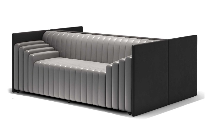 現代咖啡廳特色扶手（shǒu）時（shí）尚輕奢（shē）卡座沙發