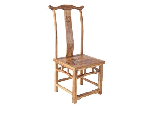 簡約仿古 明清古典老榆木酒店飯（fàn）店餐椅實木官帽椅