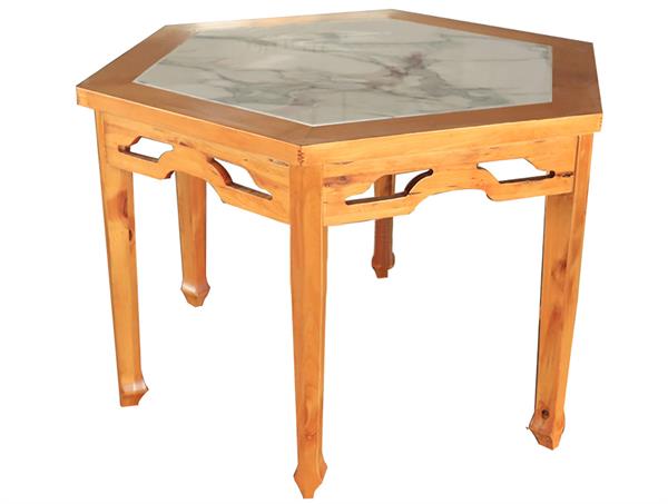 實木圍邊大理石桌麵菱形八仙桌_仿古明清（qīng）餐桌