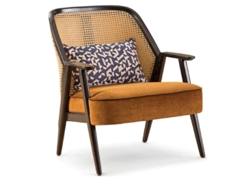 實木編藤靠背扶（fú）手椅