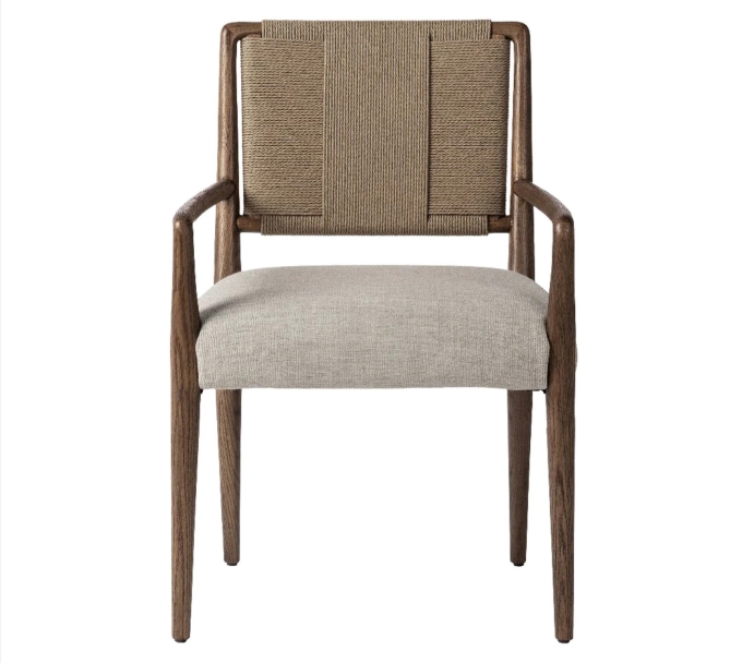 實木麻繩靠背扶手（shǒu）椅（yǐ）