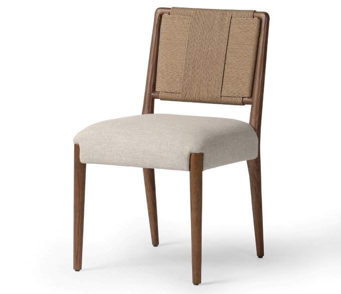 簡約實木（mù）麻繩餐椅