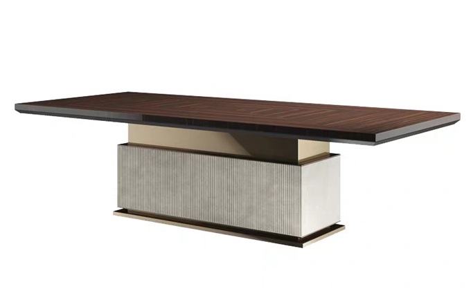 酒店會（huì）所簡雅輕奢餐桌（zhuō）家具定製