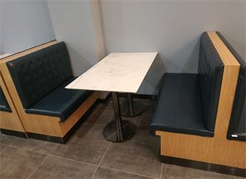 食堂快（kuài）餐店（diàn）4人位大理石桌椅