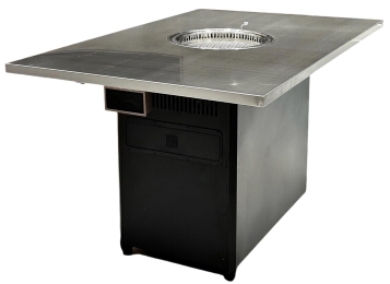 烤肉店不鏽鋼無煙淨（jìng）化炭火烤肉桌（zhuō）