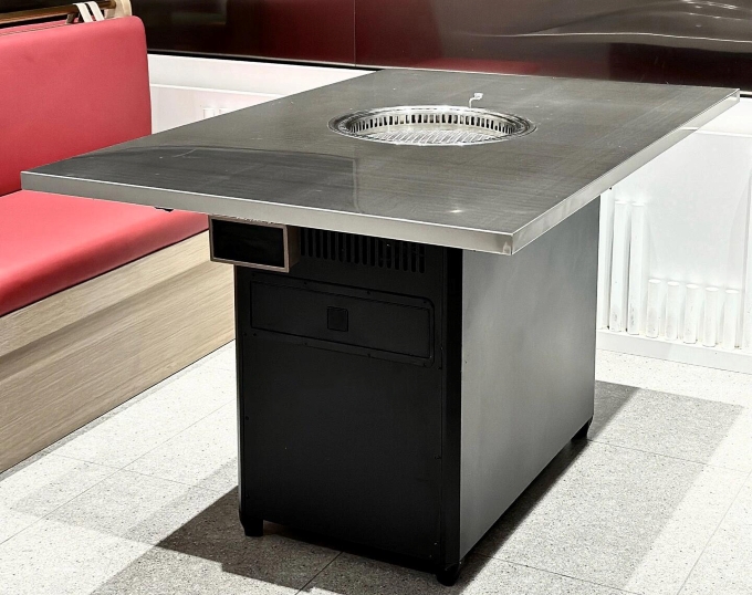 烤肉店（diàn）不鏽鋼無煙淨化（huà）炭（tàn）火烤肉桌