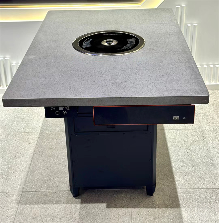 自助烤肉（ròu）店大理石無煙自淨化烤（kǎo）肉桌