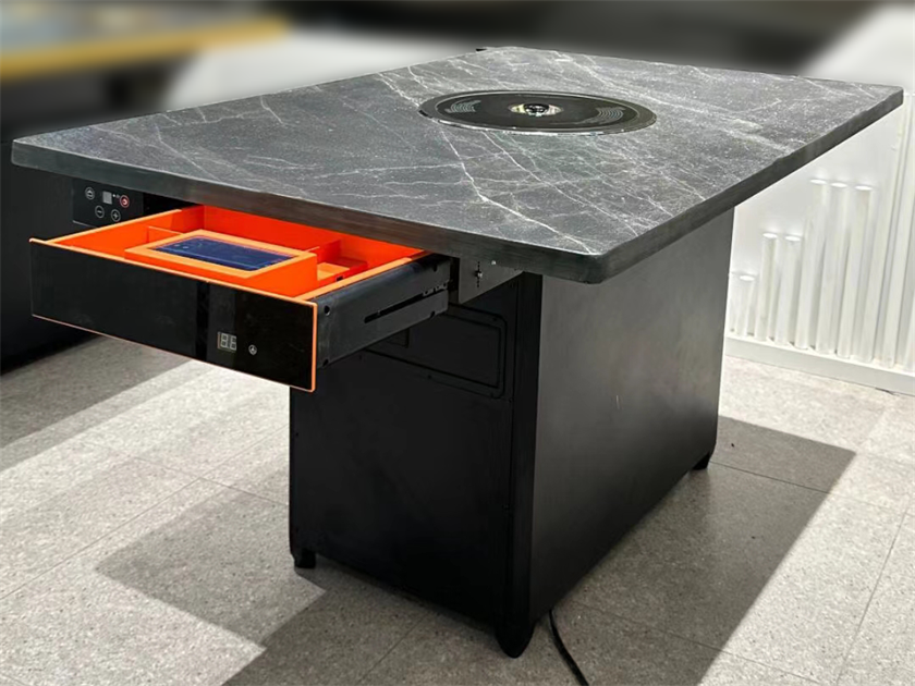 自助燒肉店火燒石（shí）台麵無煙電烤烤肉桌