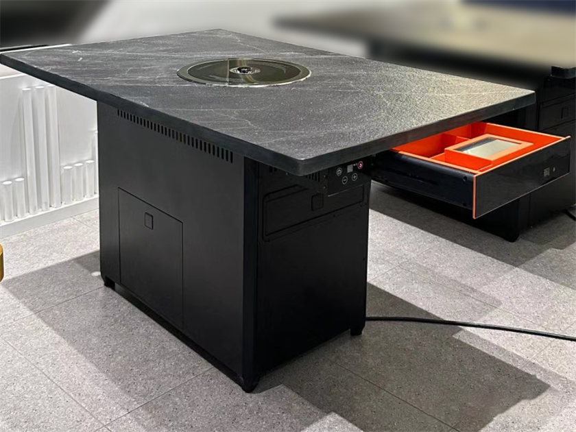 自助燒肉店火燒石台（tái）麵無（wú）煙電烤烤肉桌
