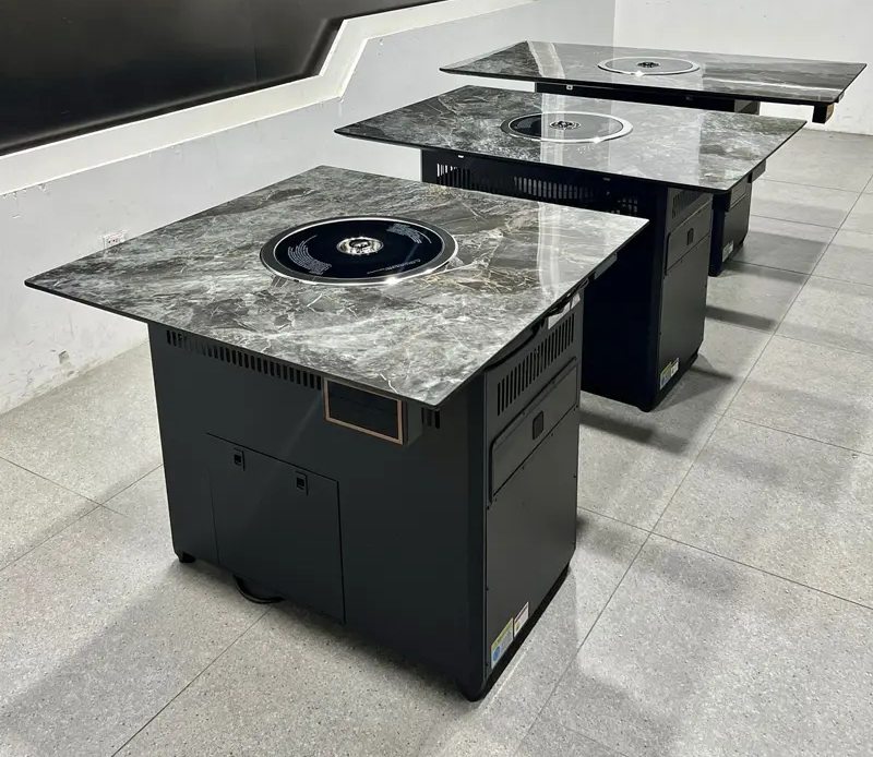 自助餐廳岩板台麵無煙烤肉（ròu）桌