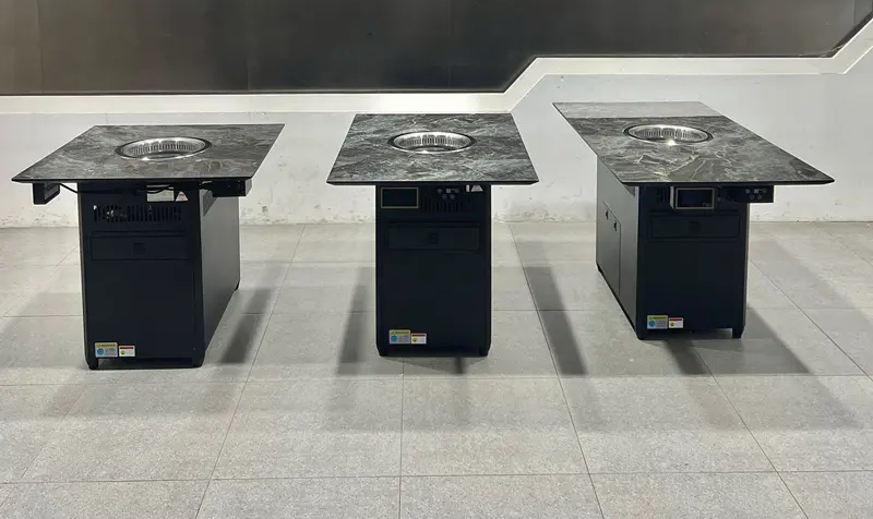 自助餐廳岩板台麵無（wú）煙烤肉桌