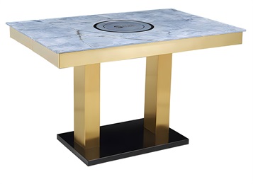 牛肉火鍋時尚簡約大（dà）理石火鍋桌