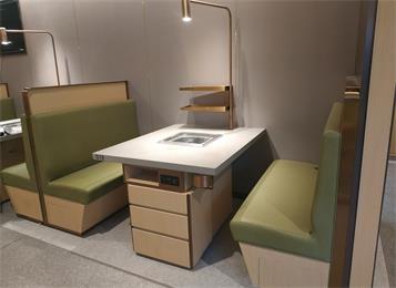 新款海底（dǐ）撈（lāo）無煙火鍋桌椅_大理（lǐ）石不鏽鋼無煙火鍋