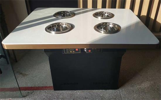 四人單鍋無煙火（huǒ）鍋桌_一人一鍋自助火鍋桌子（zǐ）