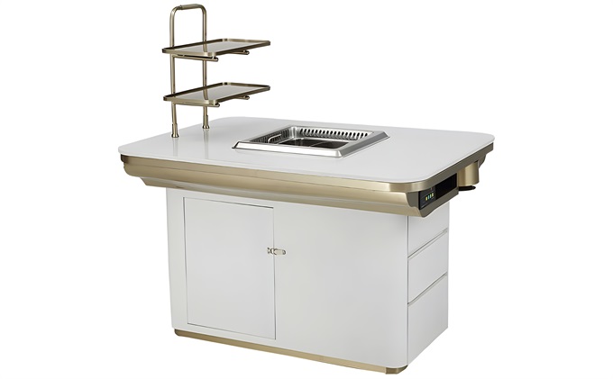 高檔火鍋店時尚智能（néng）無煙淨化火鍋桌