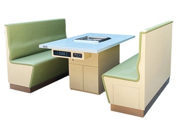 自帶無煙淨化功能大理石無煙火鍋桌