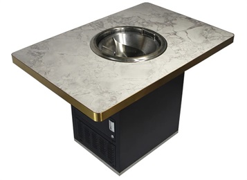 大理石自帶無煙淨化火鍋桌