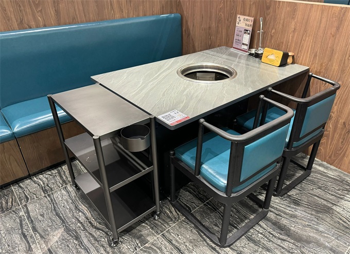 智能無煙淨化大理石火鍋桌