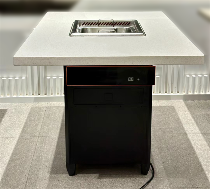 火鍋店時尚大（dà）理石智（zhì）能無煙淨化火鍋桌