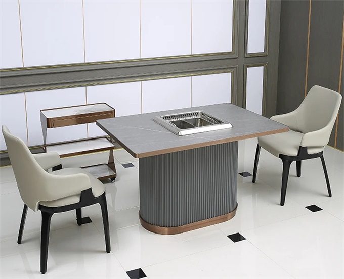 火鍋店智能無(wú)煙淨化(huà)火鍋桌