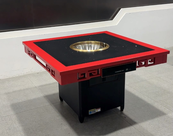 中式（shì）老火鍋智能無煙自淨化火鍋桌