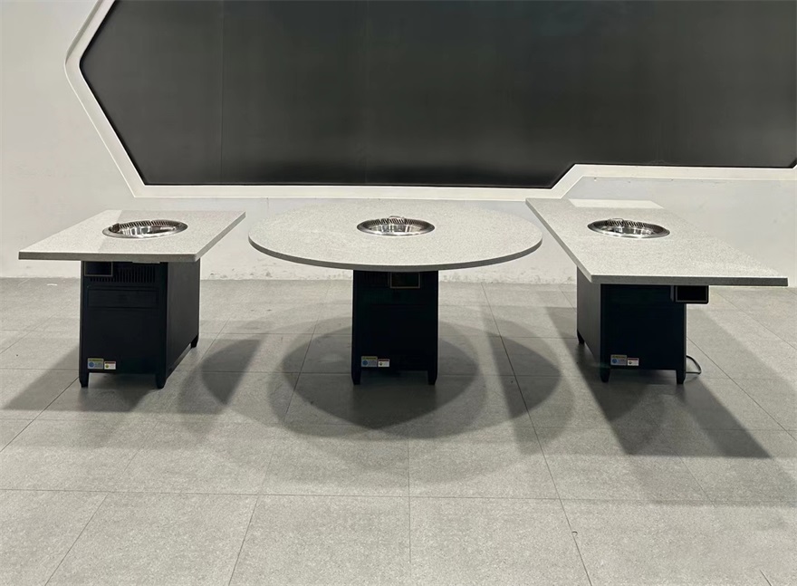 自助火鍋（guō）店（diàn）專用自淨化大理石無煙火鍋桌