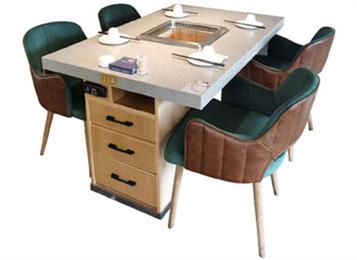 智能無煙淨化火鍋餐桌_帶無煙火鍋淨化設備火鍋