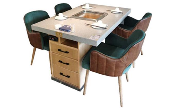 智（zhì）能無煙淨化（huà）火鍋餐桌_帶無煙火（huǒ）鍋淨化設備火鍋桌