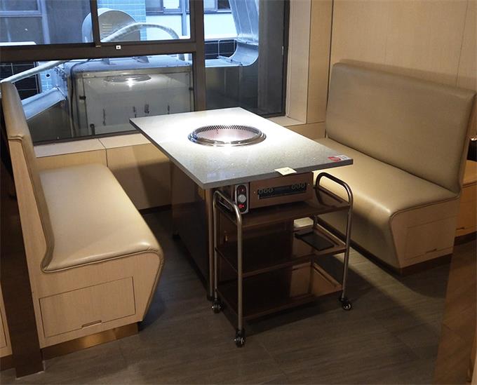 自助火鍋店時尚大理石（shí）節能無煙火鍋桌