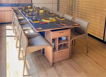 韓（hán）式（shì）自助烤肉店智能（néng）無煙淨化烤肉桌