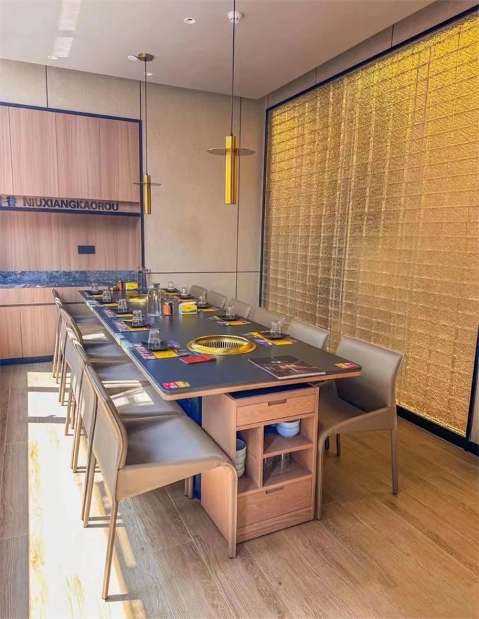 韓式自助烤肉店智能無煙淨化烤肉桌