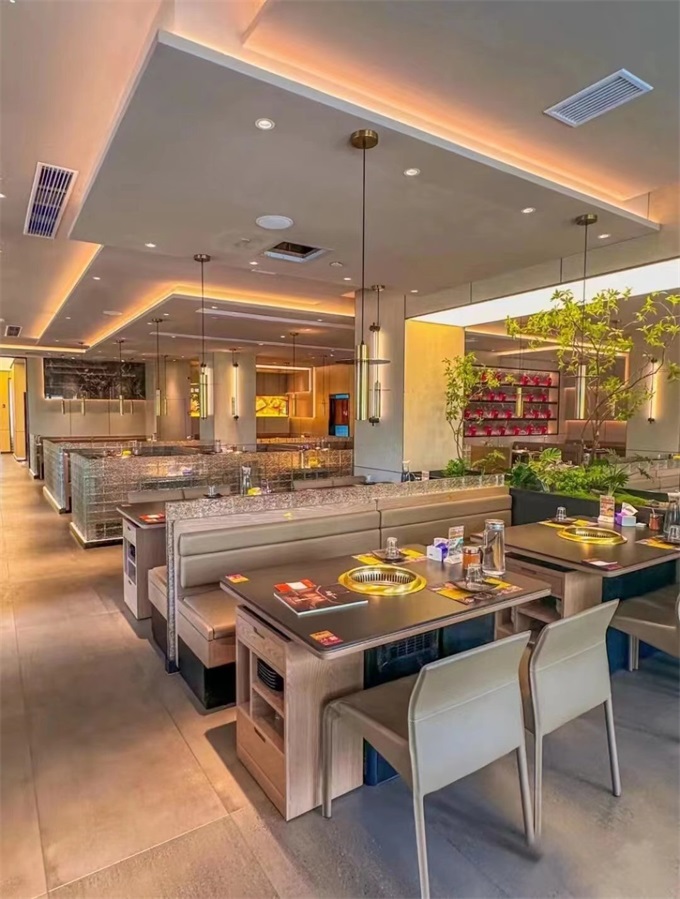 韓式自助烤肉店智能無煙（yān）淨化烤肉桌