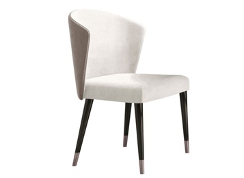 簡（jiǎn）約現代實木皮（pí）藝（yì）餐椅弧形靠背椅