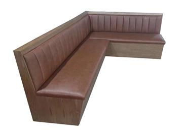 複古西餐廳（tīng）實木卡座沙發