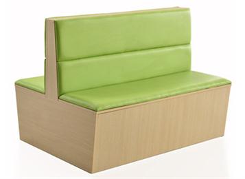 簡約清新西（xī）餐廳背靠（kào）背雙（shuāng）麵卡（kǎ）座