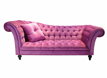 高檔西餐（cān）廳斜靠背絨麵革沙發