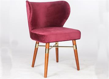 北歐實（shí）木餐椅西餐廳休閑創意皮藝椅子